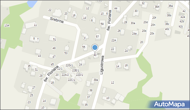 Libertów, Ligustrowa, 41, mapa Libertów