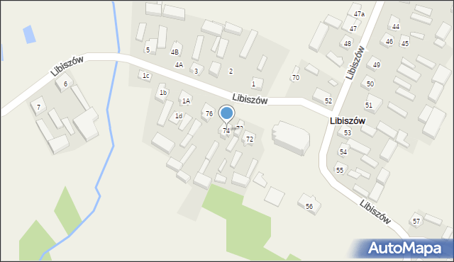 Libiszów, Libiszów, 74, mapa Libiszów