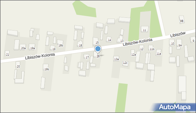 Libiszów-Kolonia, Libiszów-Kolonia, 16, mapa Libiszów-Kolonia
