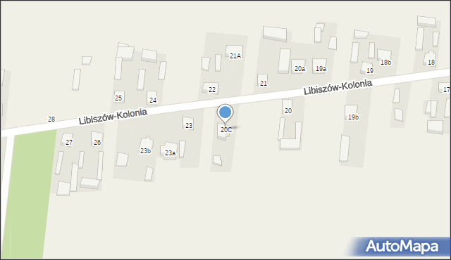 Libiszów-Kolonia, Libiszów-Kolonia, 20C, mapa Libiszów-Kolonia