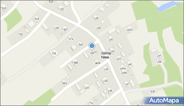 Libusza, Libusza, 141, mapa Libusza