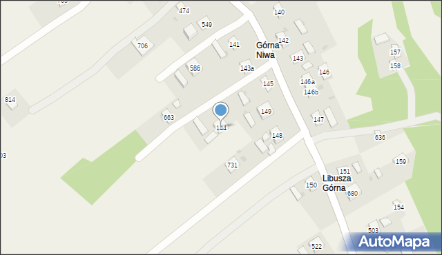 Libusza, Libusza, 144, mapa Libusza