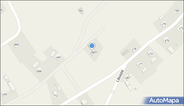 Libusza, Libusza, 179, mapa Libusza