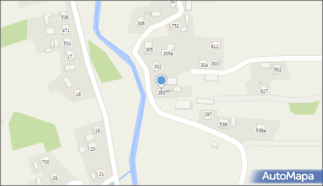 Libusza, Libusza, 301, mapa Libusza