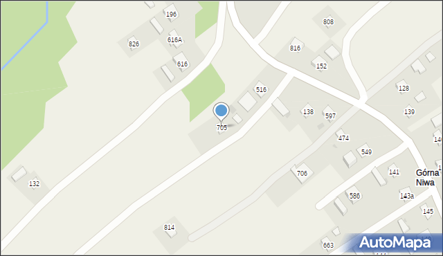 Libusza, Libusza, 705, mapa Libusza