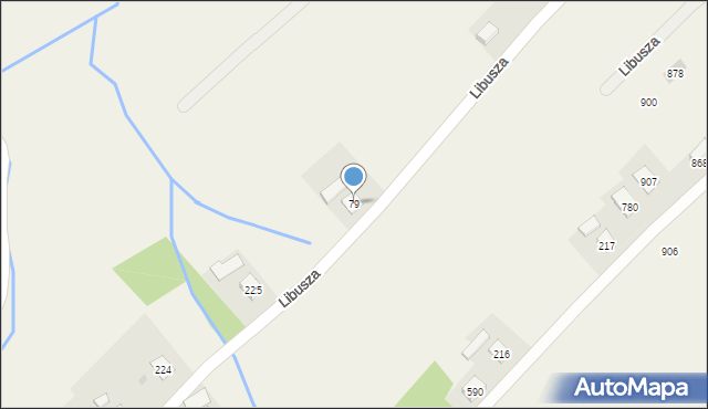 Libusza, Libusza, 79, mapa Libusza