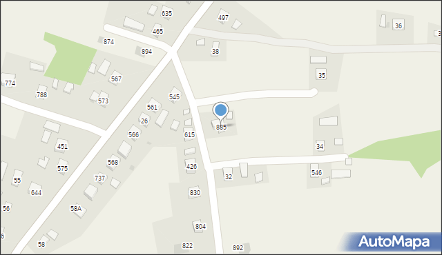 Libusza, Libusza, 885, mapa Libusza