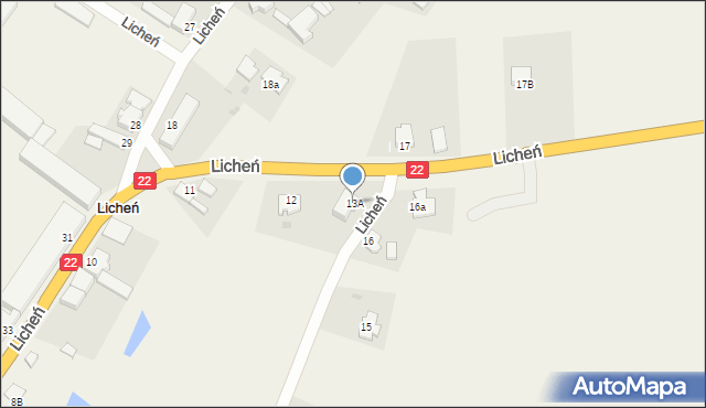 Licheń, Licheń, 13A, mapa Licheń
