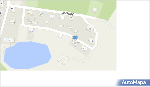 Lichtajny, Lichtajny, 21, mapa Lichtajny