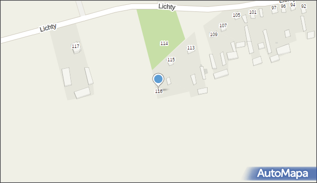 Lichty, Lichty, 116, mapa Lichty