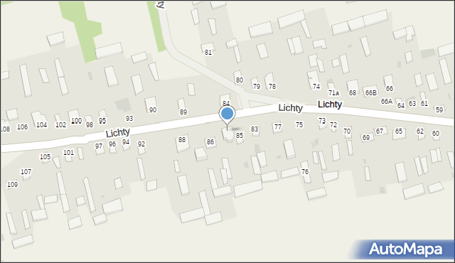 Lichty, Lichty, 85A, mapa Lichty