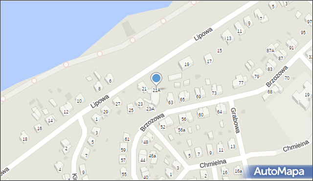 Lidzbark, Lipowa, 21A, mapa Lidzbark