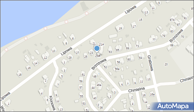 Lidzbark, Lipowa, 23A, mapa Lidzbark