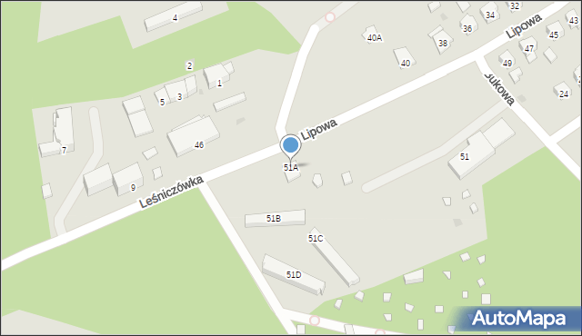 Lidzbark, Lipowa, 51A, mapa Lidzbark