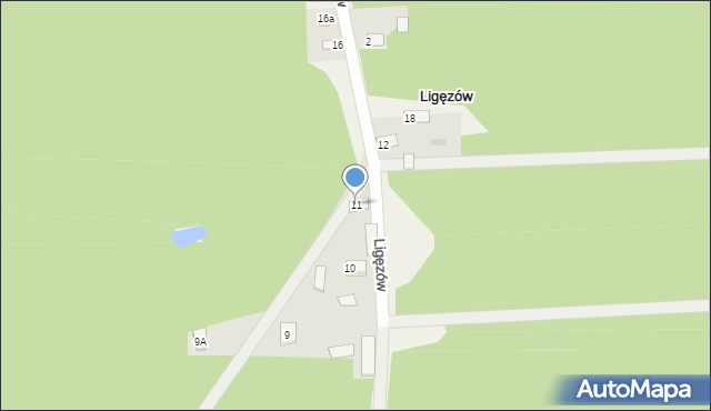 Ligęzów, Ligęzów, 11, mapa Ligęzów