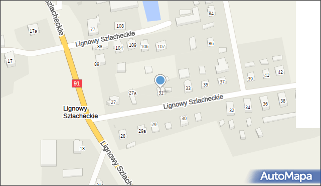 Lignowy Szlacheckie, Lignowy Szlacheckie, 31, mapa Lignowy Szlacheckie
