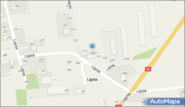 Ligota, Ligota, 219, mapa Ligota