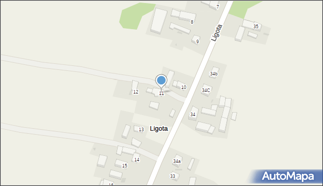 Ligota, Ligota, 11, mapa Ligota