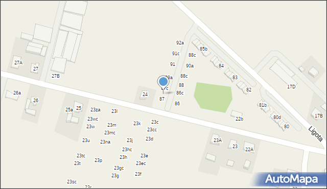 Ligota, Ligota, 87a, mapa Ligota