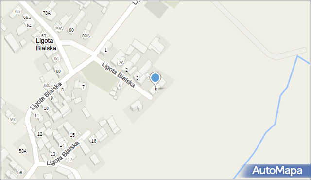 Ligota Bialska, Ligota Bialska, 5, mapa Ligota Bialska