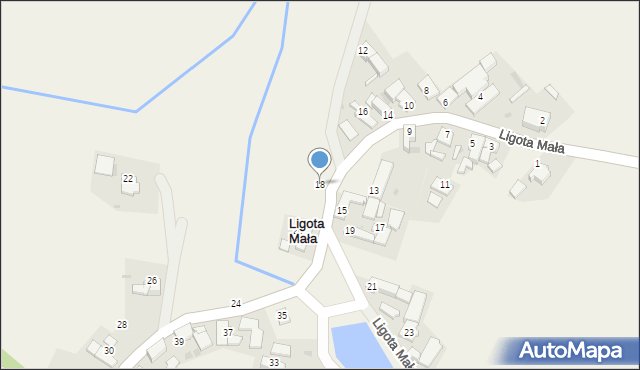 Ligota Mała, Ligota Mała, 18, mapa Ligota Mała