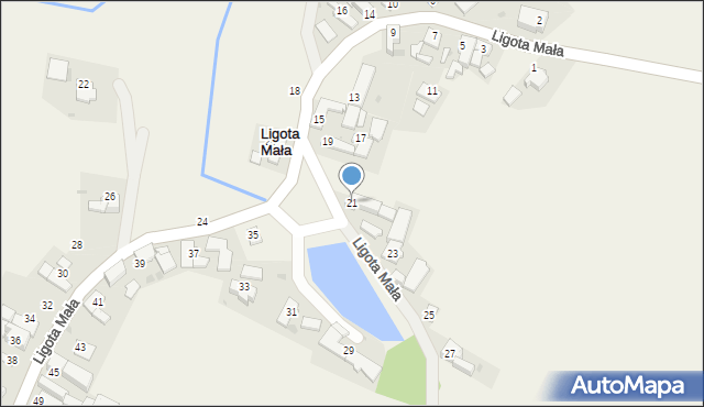 Ligota Mała, Ligota Mała, 21, mapa Ligota Mała