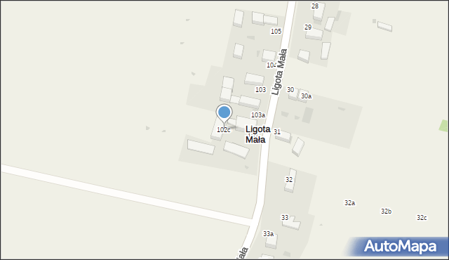 Ligota Mała, Ligota Mała, 102c, mapa Ligota Mała