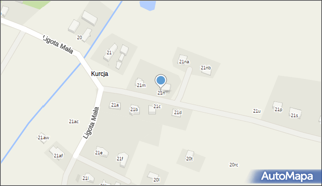 Ligota Mała, Ligota Mała, 21n, mapa Ligota Mała