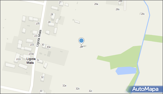 Ligota Mała, Ligota Mała, 29f, mapa Ligota Mała