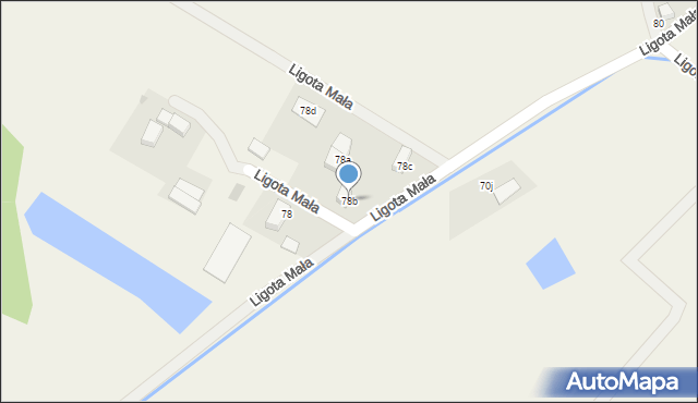 Ligota Mała, Ligota Mała, 78b, mapa Ligota Mała