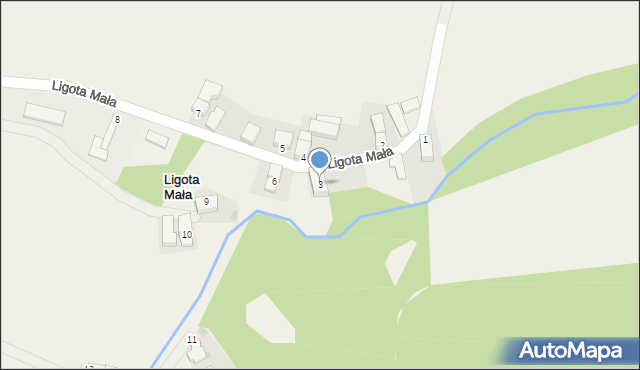 Ligota Mała, Ligota Mała, 3, mapa Ligota Mała