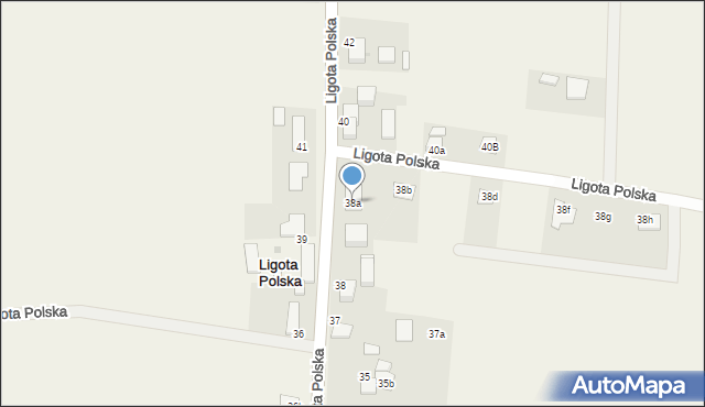 Ligota Polska, Ligota Polska, 38a, mapa Ligota Polska