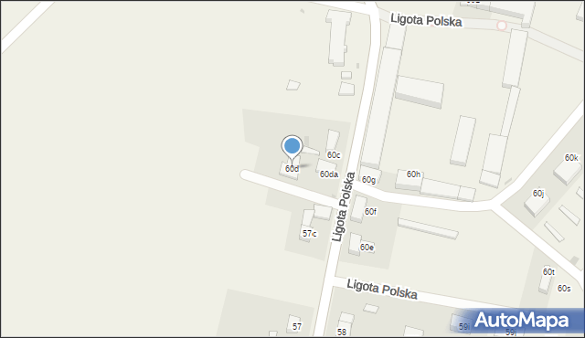 Ligota Polska, Ligota Polska, 60d, mapa Ligota Polska