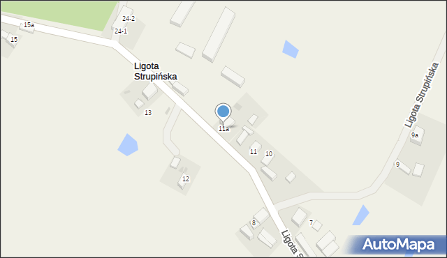 Ligota Strupińska, Ligota Strupińska, 11a, mapa Ligota Strupińska