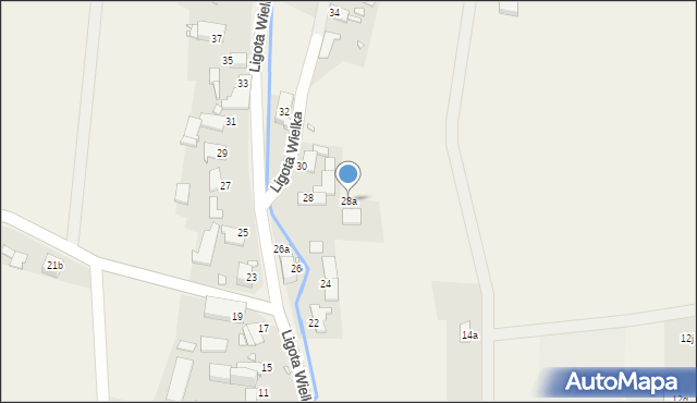 Ligota Wielka, Ligota Wielka, 28a, mapa Ligota Wielka