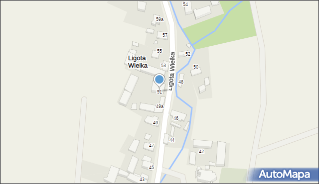 Ligota Wielka, Ligota Wielka, 51, mapa Ligota Wielka