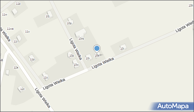 Ligota Wielka, Ligota Wielka, 10s, mapa Ligota Wielka