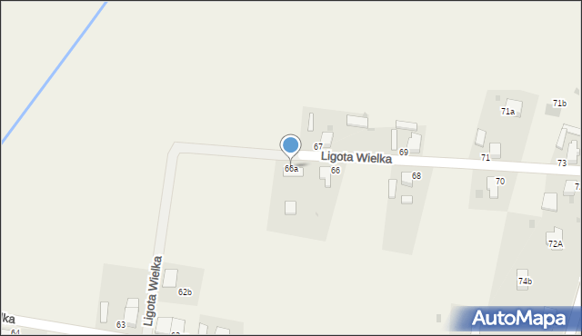 Ligota Wielka, Ligota Wielka, 66a, mapa Ligota Wielka