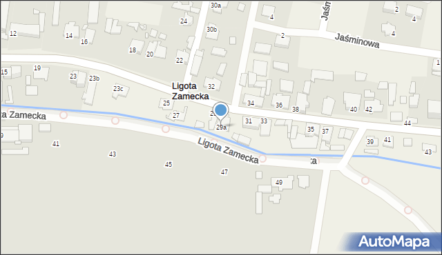 Ligota Zamecka, Ligota Zamecka, 29a, mapa Ligota Zamecka