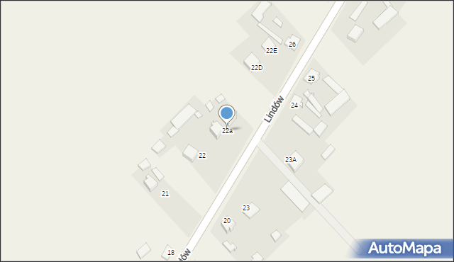 Lindów, Lindów, 22a, mapa Lindów
