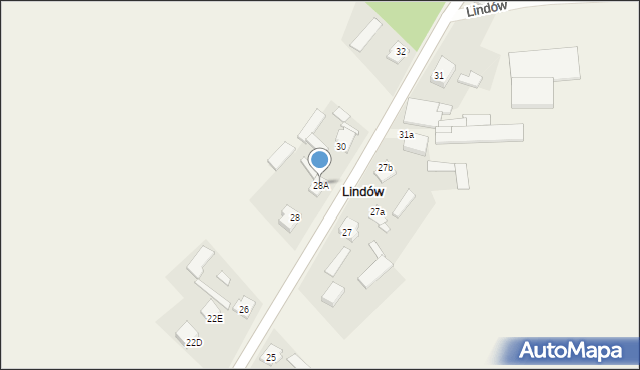 Lindów, Lindów, 28A, mapa Lindów