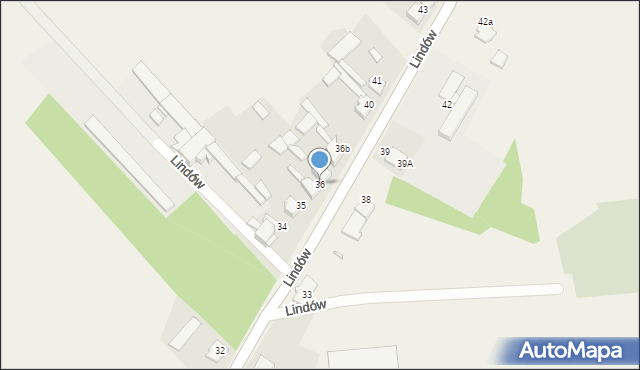 Lindów, Lindów, 36, mapa Lindów