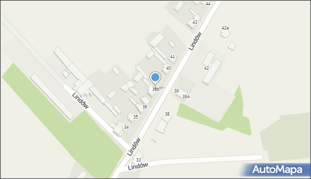 Lindów, Lindów, 36b, mapa Lindów