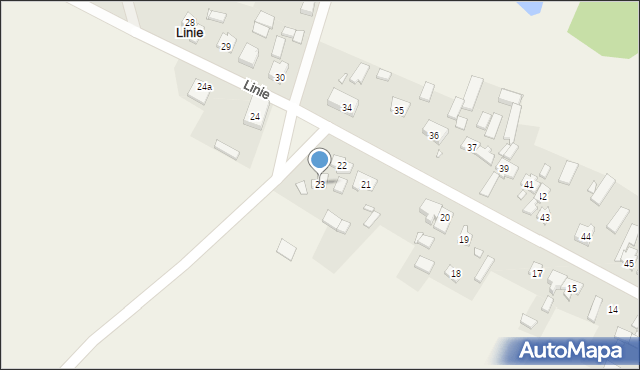 Linie, Linie, 23, mapa Linie