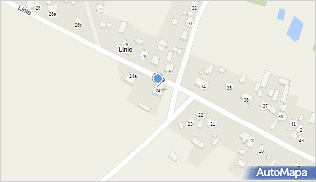 Linie, Linie, 24, mapa Linie