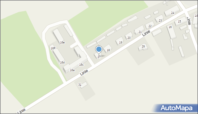 Linie, Linie, 17, mapa Linie