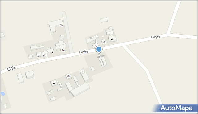 Linie, Linie, 8, mapa Linie