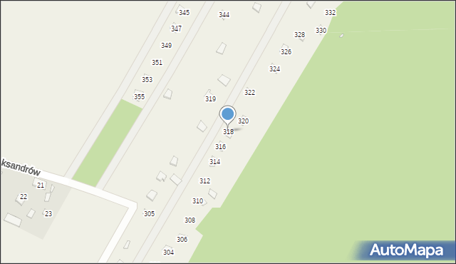 Linin, Linin, 318, mapa Linin