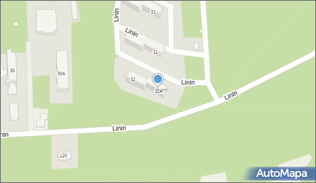 Linin, Linin, 32A, mapa Linin