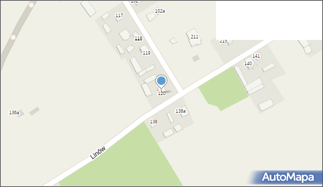Linów, Linów, 120, mapa Linów